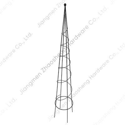 정원 식물 스테이크 금속 식물 지원 나선형 오벨 리스크 토마토 케이지 야채 꽃 과일 장미 덩굴 식물 등반